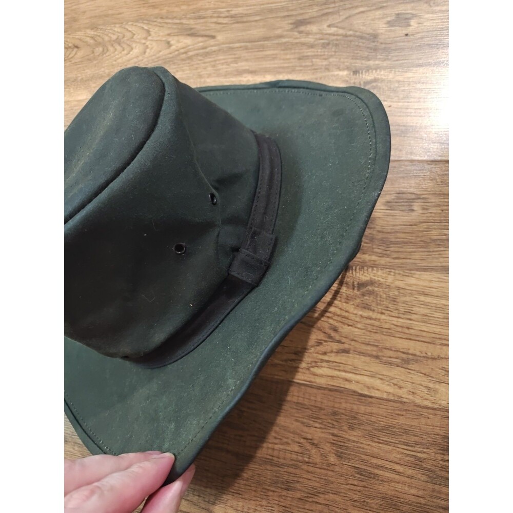 The Australian Outback Collection Oilcloth Hat Unisex Large Black Made In USA - Picture 4 of 9
